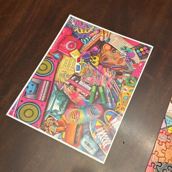 White mountain 80's Girl 1000 Piece Jigsaw Puzzle. Complete - Picture 2 of 6